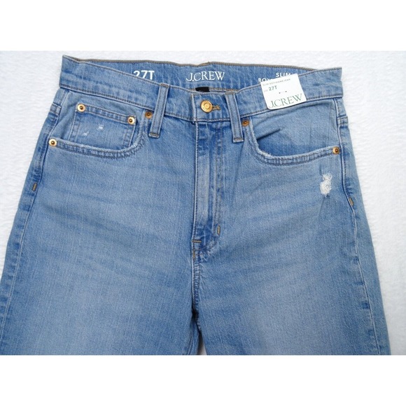 J Crew Jeans Womens Size 27 T Blue Denim Slim Boyfriend High Rise Stretch NWT - Picture 3 of 16